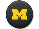 University of Michigan Spare Tire Cover with Camera Port; Black (18-24 Jeep Wrangler JL)