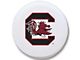 University of South Carolina Spare Tire Cover with Camera Port; White (18-24 Jeep Wrangler JL)