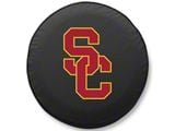 University of Southern California Spare Tire Cover with Camera Port; Black (18-24 Jeep Wrangler JL)