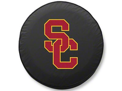 University of Southern California Spare Tire Cover with Camera Port; Black (18-24 Jeep Wrangler JL)