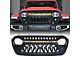 Venom Grille with Amber LED Running Lights; Black (18-24 Jeep Wrangler JL)