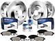 Vented Brake Rotor, Pad, Brake Fluid and Cleaner Kit; Front and Rear (03-06 Jeep Wrangler TJ w/ Rear Disc Brakes)