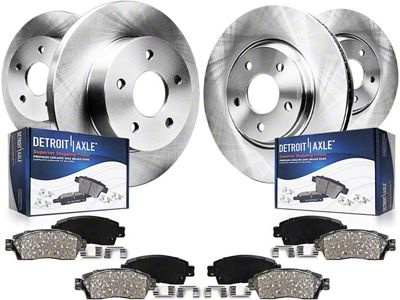 Vented Brake Rotor and Pad Kit; Front and Rear (07-18 Jeep Wrangler JK)