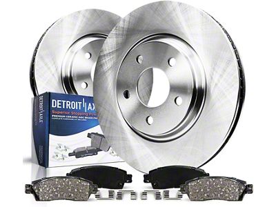 Vented Brake Rotor and Pad Kit; Front (1999 Jeep Wrangler TJ w/ 3-Inch Cast Rotors; 00-06 Jeep Wrangler TJ)