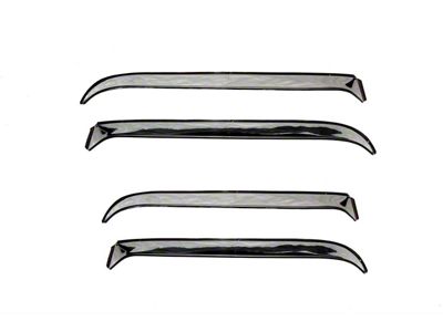 Ventvisor Window Deflectors; Front and Rear; Chrome (07-18 Jeep Wrangler JK 4-Door)