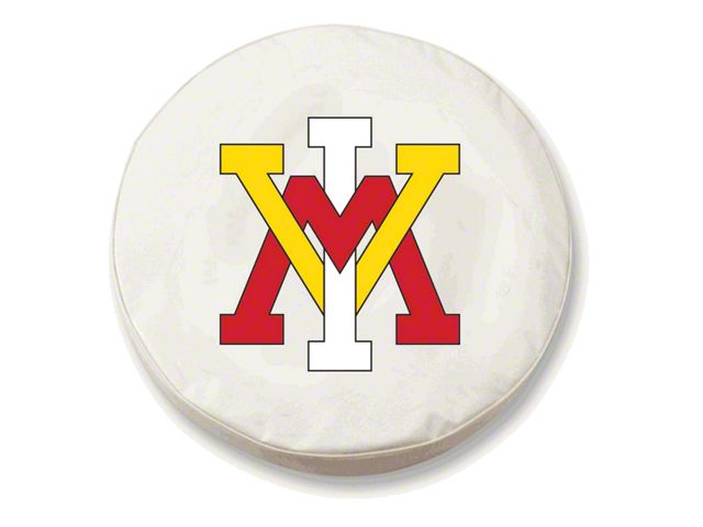 Virginia Military Institute Spare Tire Cover with Camera Port; White (18-24 Jeep Wrangler JL)
