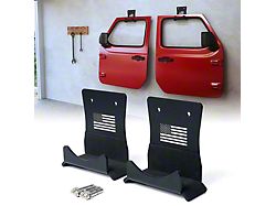 Wall Mount Storage Door Hangers; American Flag Design; Set of 2 (76-24 Jeep CJ7, Wrangler YJ, TJ, JK & JL)