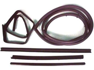 Replacement Window Belt Weatherstrip and Door Seal Kit; Passenger Side (76-95 Jeep CJ5, CJ7 & Wrangler YJ)