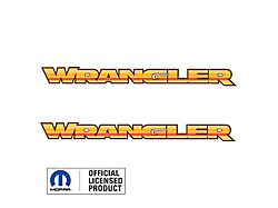 WRANGLER Hood Decal; Retro Yellow (07-24 Jeep Wrangler JK & JL)