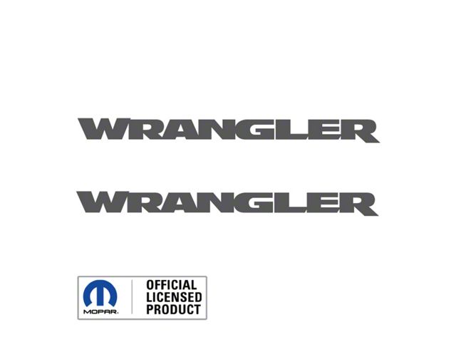 WRANGLER Hood Graphic; Dark Gray (07-24 Jeep Wrangler JK & JL)