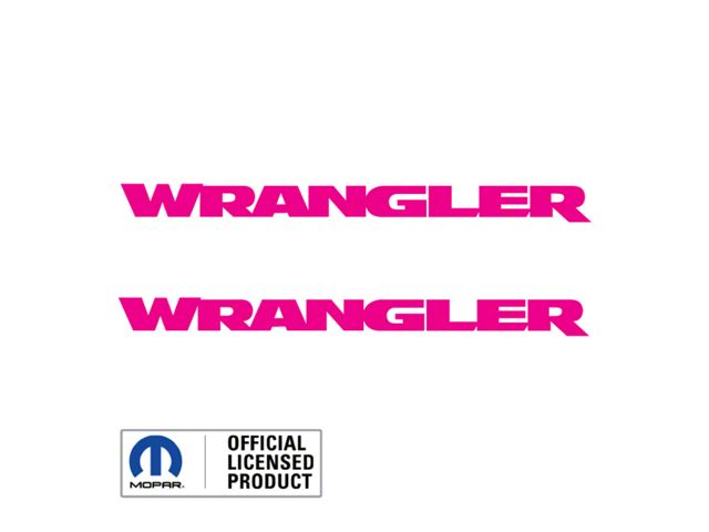 WRANGLER Hood Graphic; Hot Pink (07-24 Jeep Wrangler JK & JL)