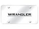 Wrangler License Plate; Chrome on Chrome (Universal; Some Adaptation May Be Required)