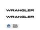 WRANGLER Small Side Logo; Gloss Black (97-06 Jeep Wrangler TJ)