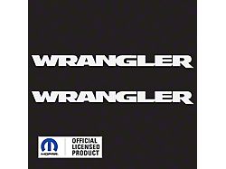 WRANGLER Small Side Logo; Gloss White (07-24 Jeep Wrangler JK & JL)