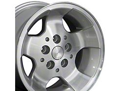 JP08 Silver Machined Wheel; 15x8; 25.4mm Offset (87-95 Jeep Wrangler YJ)