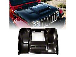 ZR1 Style Hood with Functional Heat Extractor; Unpainted (18-24 Jeep Wrangler JL, Excluding Rubicon 392)
