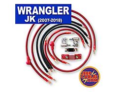 JeepCables Big 7 Battery Cable Kit; 1/0GA (07-11 3.8L Jeep Wrangler JK)