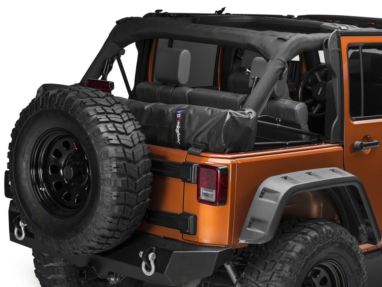 JTopsUSA Jeep Wrangler Soft Top Boot; Black JKU-BOOT-SOLID-Black (07-18  Jeep Wrangler JK 4-Door) - Free Shipping