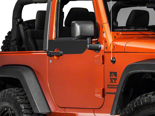 SEC10 Door Accents; Matte Black (07-18 Jeep Wrangler JK 2-Door)