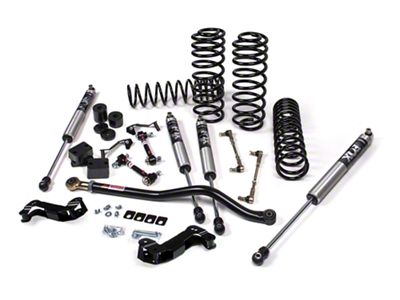 JKS Manufacturing 2.50-Inch J-Kontrol Standard Rate Coil Suspension Lift Kit with FOX 2.5 IFP Performance Series Shocks (18-24 Jeep Wrangler JL 4-Door, Excluding 4xe & Rubicon 392)
