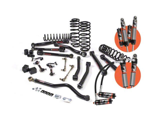 JKS Manufacturing 2.50-Inch J-Krawl Standard Rate Coil Suspension Lift Kit with FOX 2.5 Performance Elite Series Shocks (18-24 Jeep Wrangler JL 4-Door, Excluding 4xe & Rubicon 392)