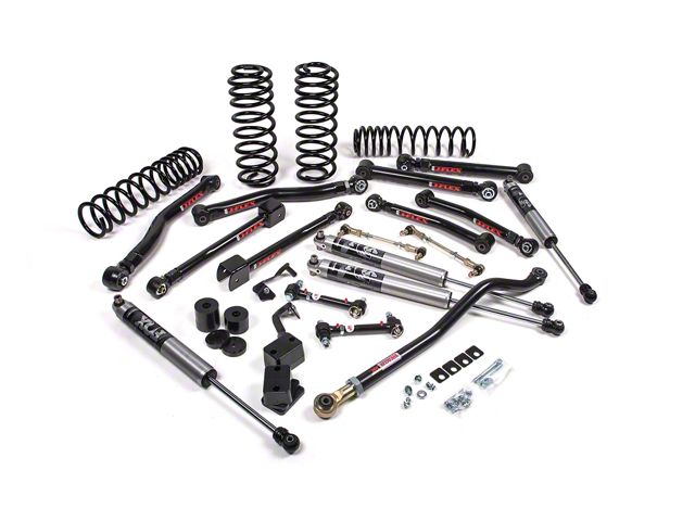 JKS Manufacturing 2.50-Inch J-Krawl Heavy Duty Rate Coil Suspension Lift Kit with FOX 3.0 Factory Race Series IBP Shocks (18-24 Jeep Wrangler JL 4-Door, Excluding 4xe & Rubicon 392)