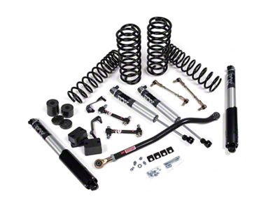 JKS Manufacturing 2.50-Inch J-Venture Standard Rate Coil Suspension Lift Kit with FOX 2.5 IFP Performance Series Shocks (18-24 Jeep Wrangler JL 4-Door, Excluding 4xe & Rubicon 392)
