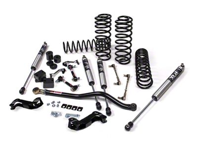 JKS Manufacturing 3-Inch J-Kontrol Standard Rate Coil Suspension Lift Kit with FOX 2.0 Performance Series Shocks (18-24 Jeep Wrangler JL 2-Door)