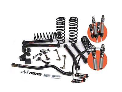 JKS Manufacturing 3.50-Inch J-Konnect Standard Rate Coil Suspension Lift Kit with FOX 2.5 Performance Elite Series Shocks (18-24 Jeep Wrangler JL 4-Door, Excluding 4xe & Rubicon 392)