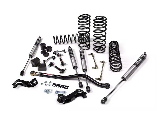 JKS Manufacturing 3.50-Inch J-Kontrol Standard Rate Coil Suspension Lift Kit with FOX 2.0 Performance Series Shocks (18-24 Jeep Wrangler JL 4-Door, Excluding 4xe & Rubicon 392)
