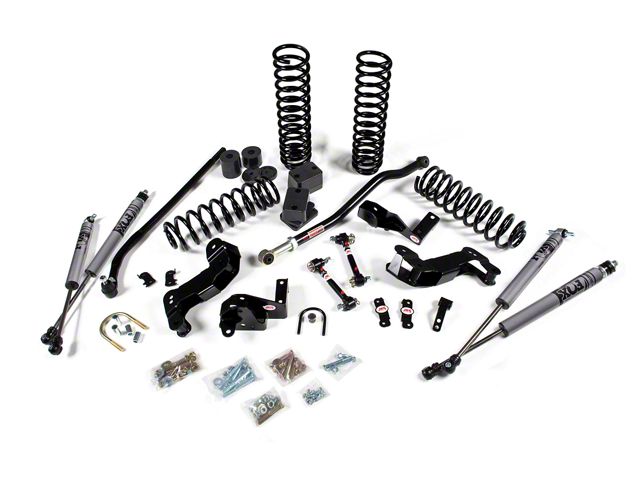 JKS Manufacturing 3.50-Inch J-Kontrol Suspension Lift Kit with Jspec Shocks (07-18 Jeep Wrangler JK 4-Door)