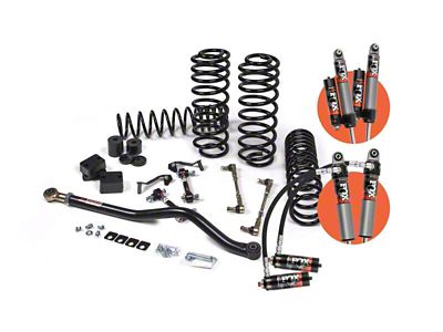 JKS Manufacturing 3.50-Inch J-Venture Standard Rate Coil Suspension Lift Kit with FOX 2.5 Performance Elite Series Shocks (18-24 Jeep Wrangler JL 4-Door, Excluding 4xe & Rubicon 392)