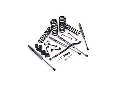 JKS Manufacturing 3.50-Inch J-Venture Standard Rate Coil Suspension Lift Kit with FOX Adventure Series Shocks (18-25 Jeep Wrangler JL 4-Door, Excluding 4xe & Rubicon 392)