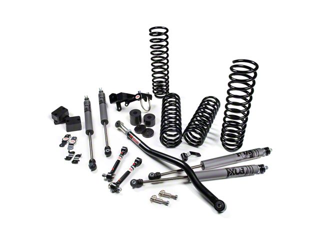 JKS Manufacturing 3.50-Inch J-Venture Suspension Lift Kit with FOX Adventure Series Shocks for RHD Models (07-18 Jeep Wrangler JK 2-Door)