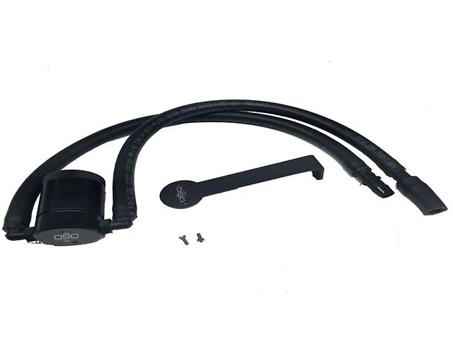 J&L 3.0 Oil Separator; Black Anodized; Driver Side (12-18 3.6L Jeep Wrangler JK)