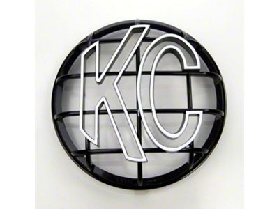 KC HiLiTES 6-Inch Apollo Series Round Light Stone Guard; Black with White KC Logo