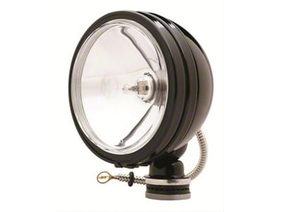 KC HiLiTES 6-Inch Black Daylighter Round Halogen Light; Spot Beam (Universal; Some Adaptation May Be Required)