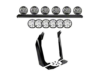 KC HiLiTES 50-Inch Overhead Xross Bar with Slimlite LED 6-Light Kit (97-06 Jeep Wrangler TJ)