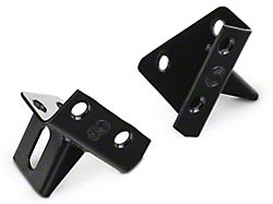 KC HiLiTES Windshield Hinge Mounting Brackets; Black (76-95 Jeep CJ5, CJ7 & Wrangler YJ)