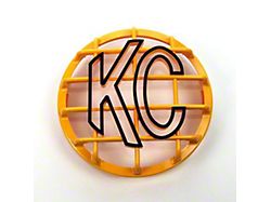 KC HiLiTES 6-Inch Daylighter and Slimlite Round Light Stone Guard; Yellow with Black KC Logo