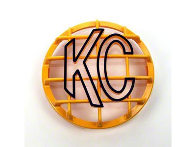 KC HiLiTES 6-Inch Daylighter and Slimlite Round Light Stone Guard; Yellow with Black KC Logo