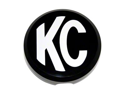 KC HiLiTES 6-Inch SlimLite/HID/Daylighter Hard Light Cover; Black with White KC Logo