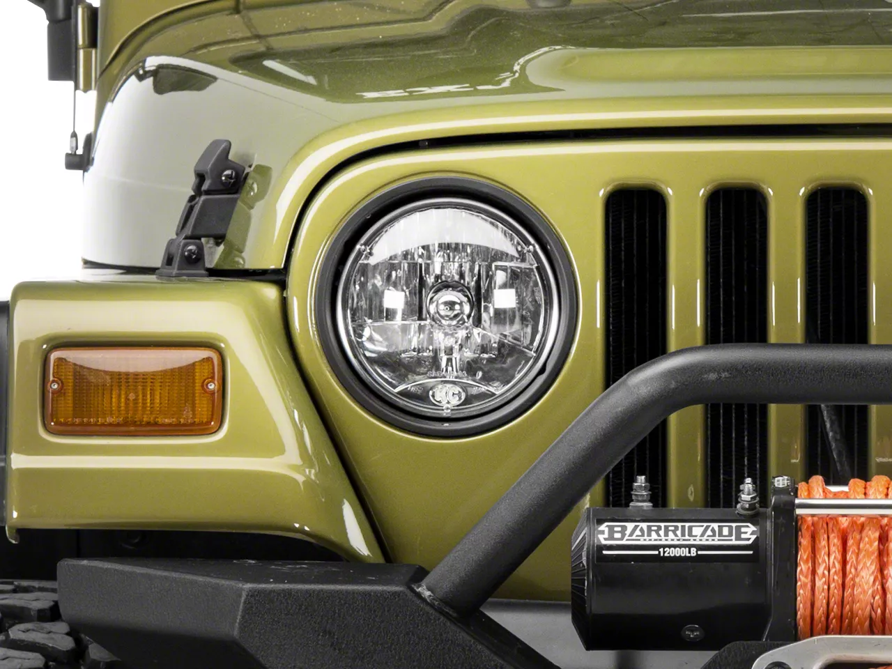 KC HiLiTES Jeep Wrangler 7 in. Headlight H4 - Single 4230 (97-06 Jeep ...