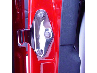 Body Door Hinge Set; Polished (07-18 Jeep Wrangler JK 2-Door)