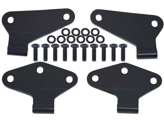 Body Door Hinge Set; Textured Black (07-18 Jeep Wrangler JK 2-Door)