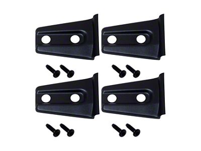 Door Hinge Overlays; Textured Black (07-18 Jeep Wrangler JK 2-Door)