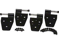 Door Hinges; Black (87-95 Jeep Wrangler YJ w/ Half Doors)