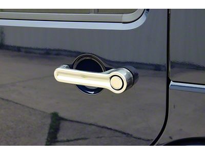 Exterior Door Handle Covers; Polished (07-18 Jeep Wrangler JK 2-Door)