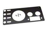 Gauge Panel Cover; Black Powder Coated Stainless Steel (78-86 Jeep CJ5 & CJ7)