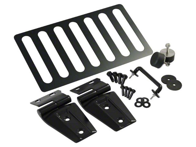 Hood Kit; Gloss Black (07-18 Jeep Wrangler JK)